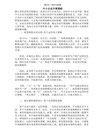 中小企业发展策略(1)