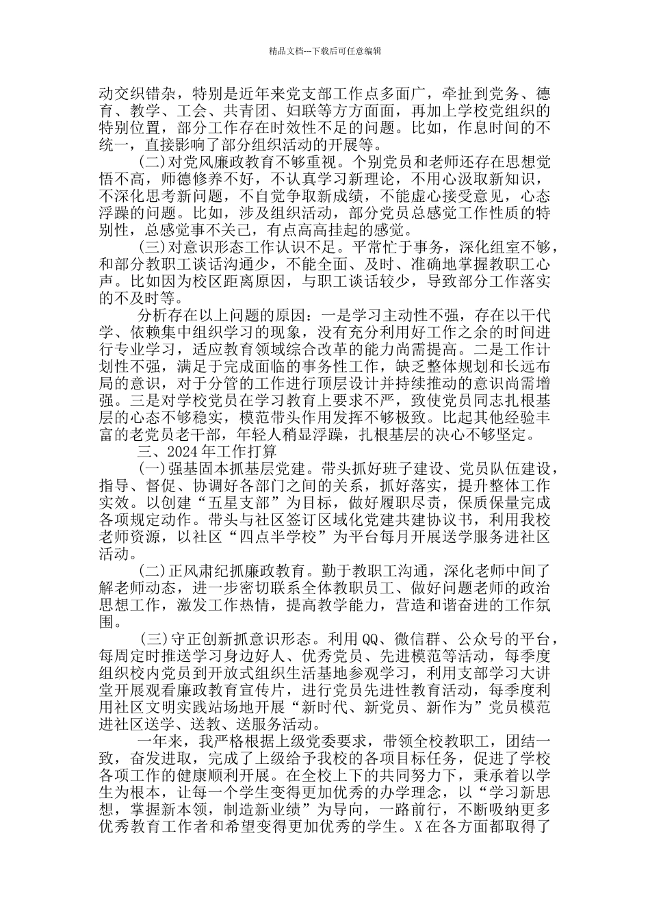 中小学支部书记党建工作述职报告_第2页