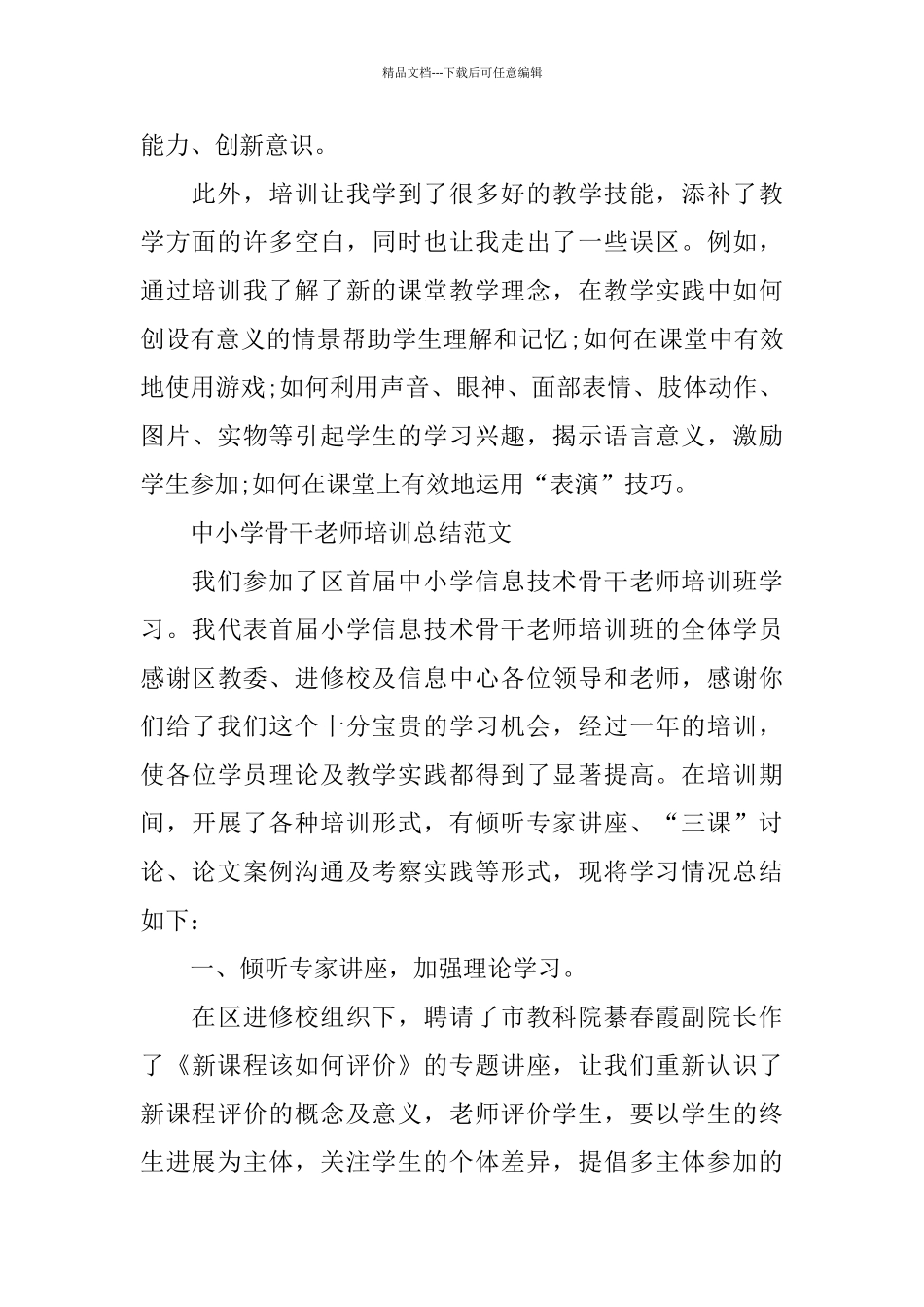 中小学教师信息技术培训总结_第3页