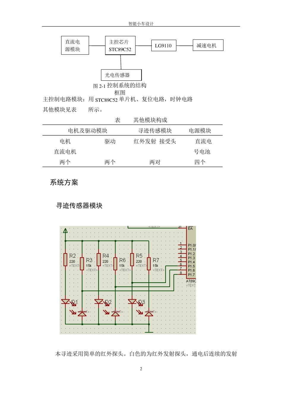 循迹小车设计报告精华51单片机智能小车_第3页