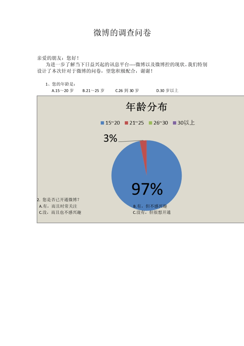 微博的调查问卷_第1页