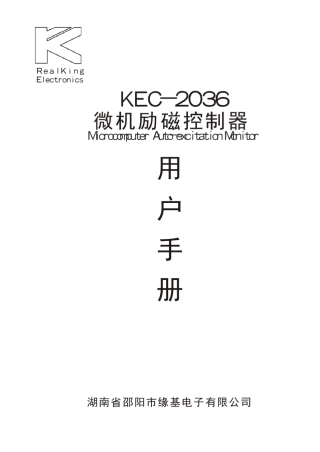 微机励磁控制器MicrocomputerAutoexcitationMonitor
