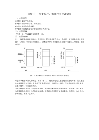 微机原理实验之分支程序、循环程序设计