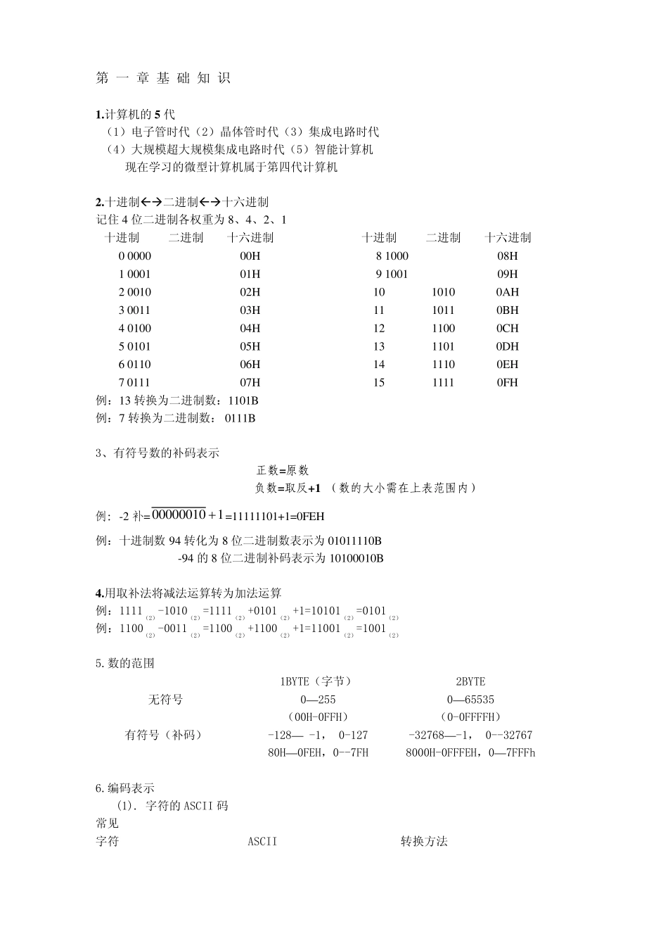 微机原理重要知识点_第1页