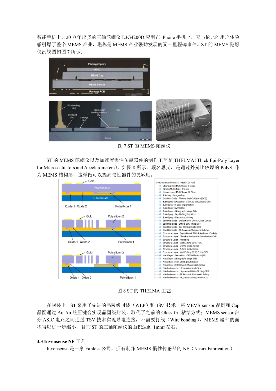 微机械MEMS陀螺仪原理和几大公司的基本工艺流程_第3页