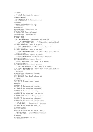 微生物名称中英文对照表(全面的致病菌中英文对照表)