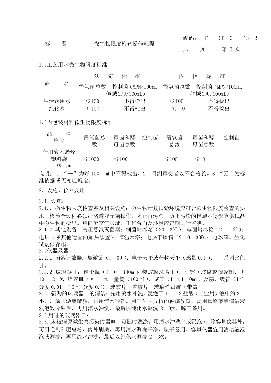 微生物限度检查操作规程(中国药典2015版四部通则)_第2页