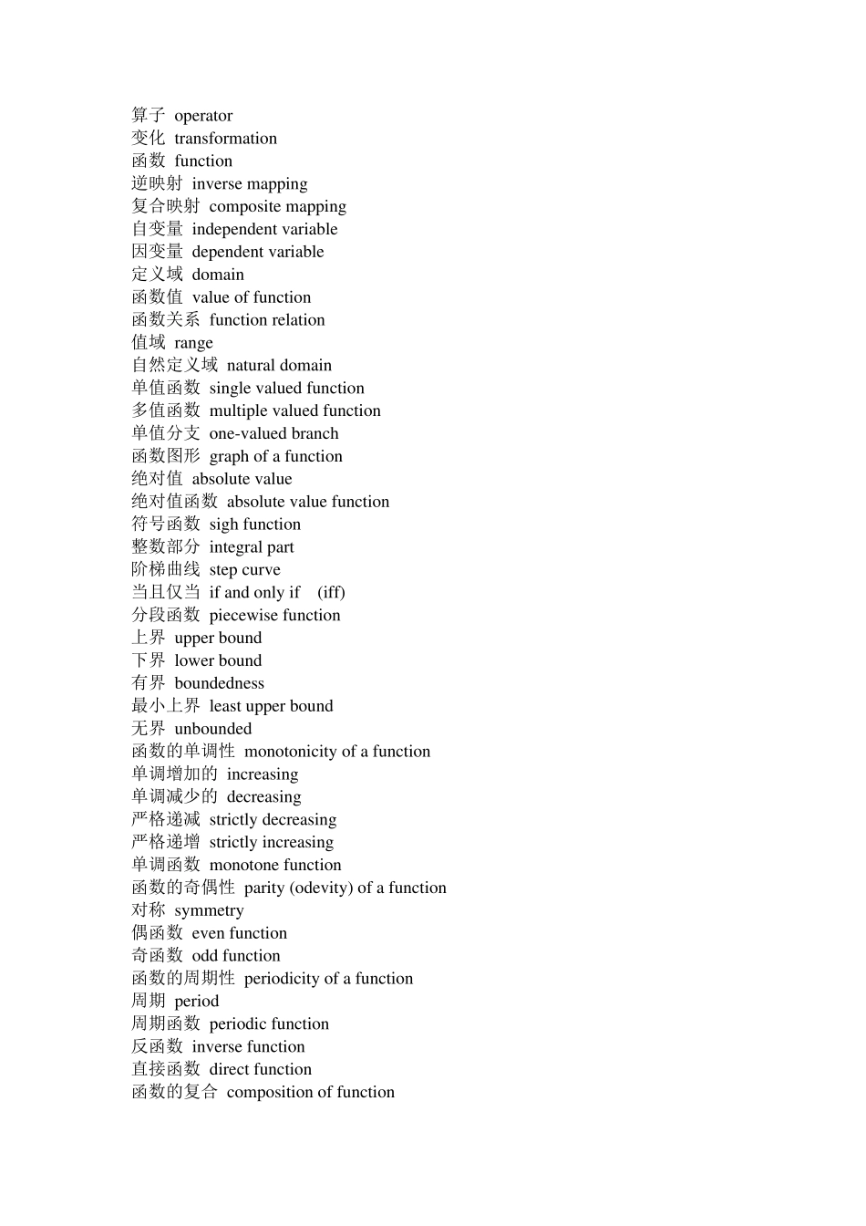 微积分常用英文词汇(分章)_第2页