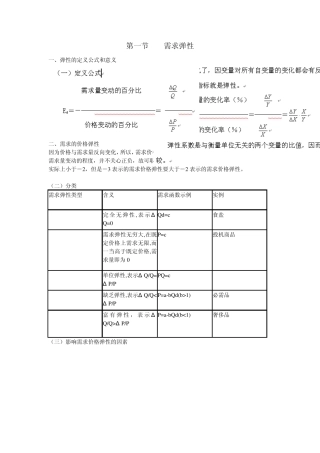 微观经济学第三章供求理论弹性理论课件