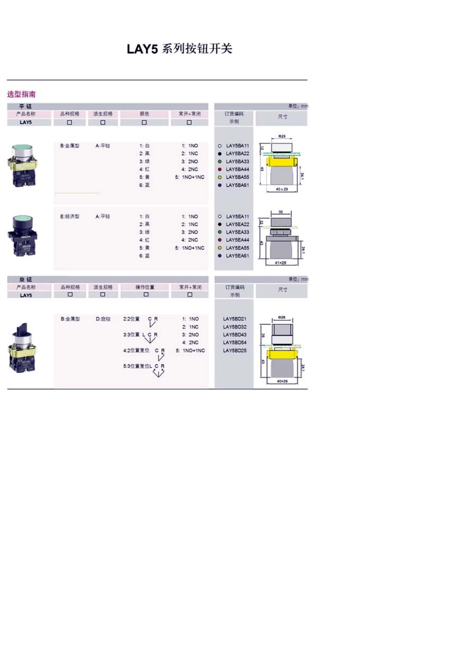 德力西LAY5系列按钮指示灯选型样本_第2页