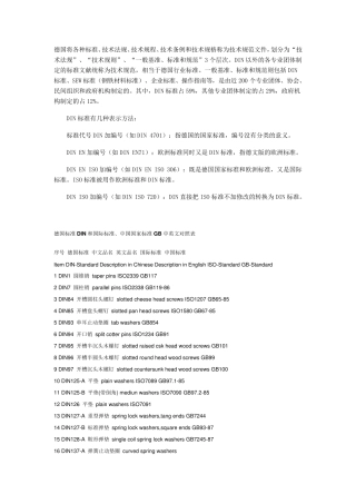 德国各种标准汇总