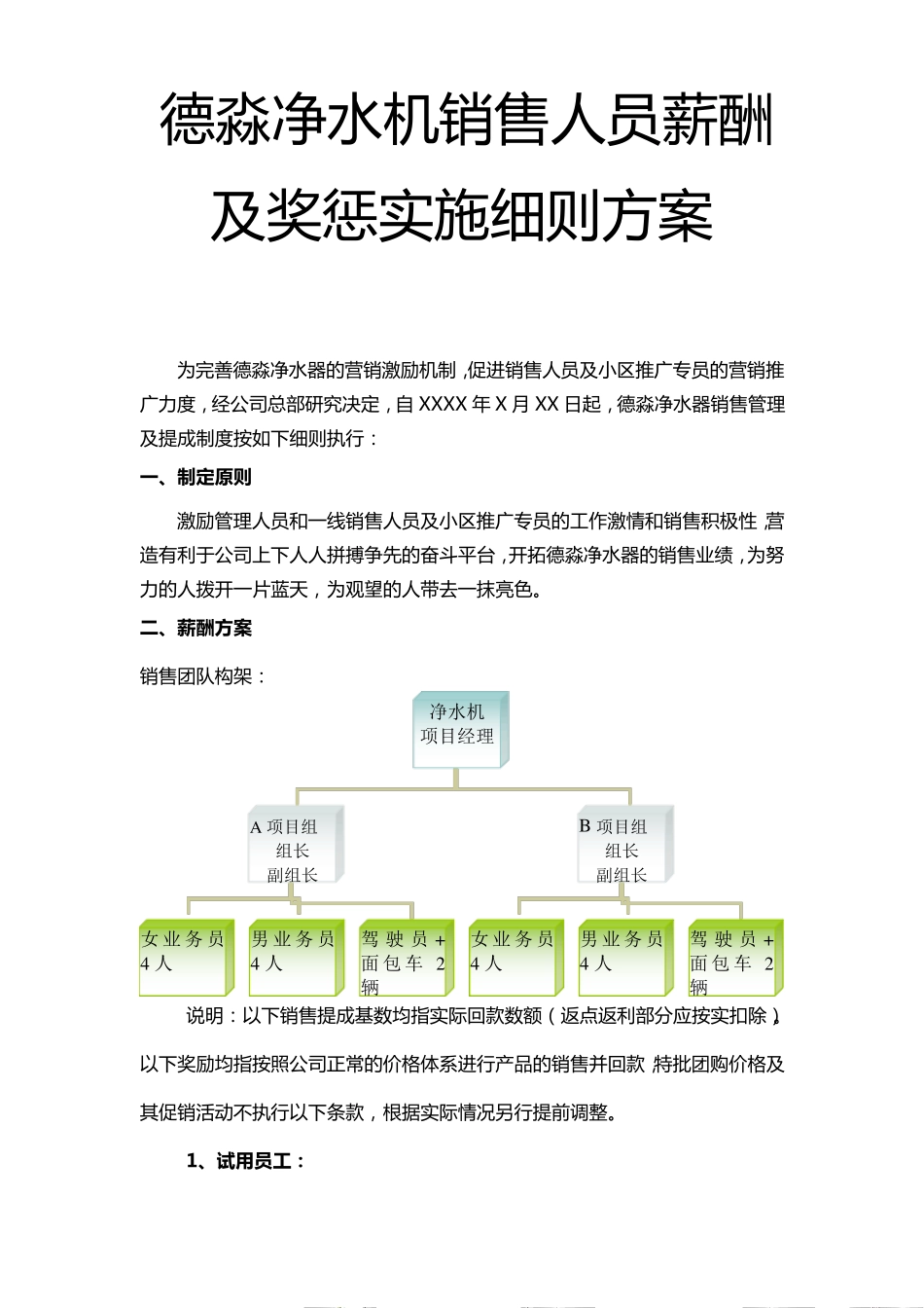 德淼净水机销售人员绩效考核制度_第1页