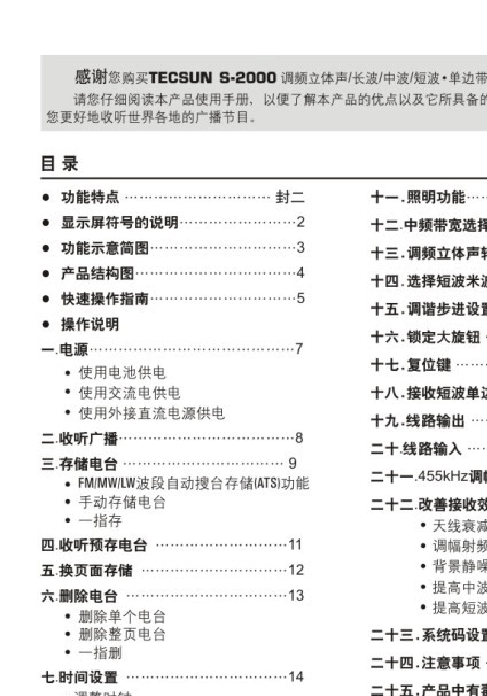 德生S2000说明书_第2页