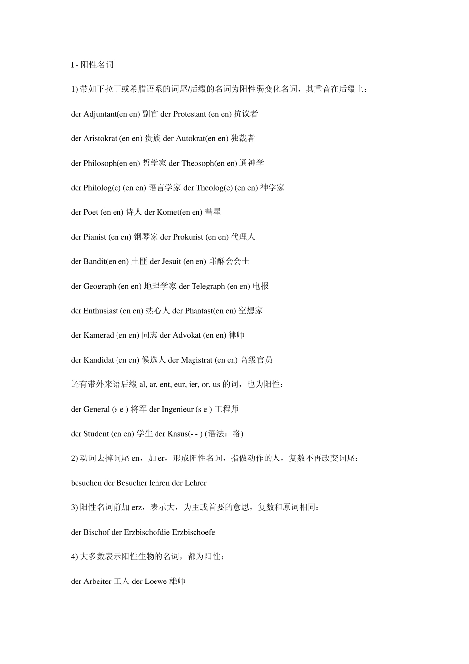 德语词尾总结_第1页