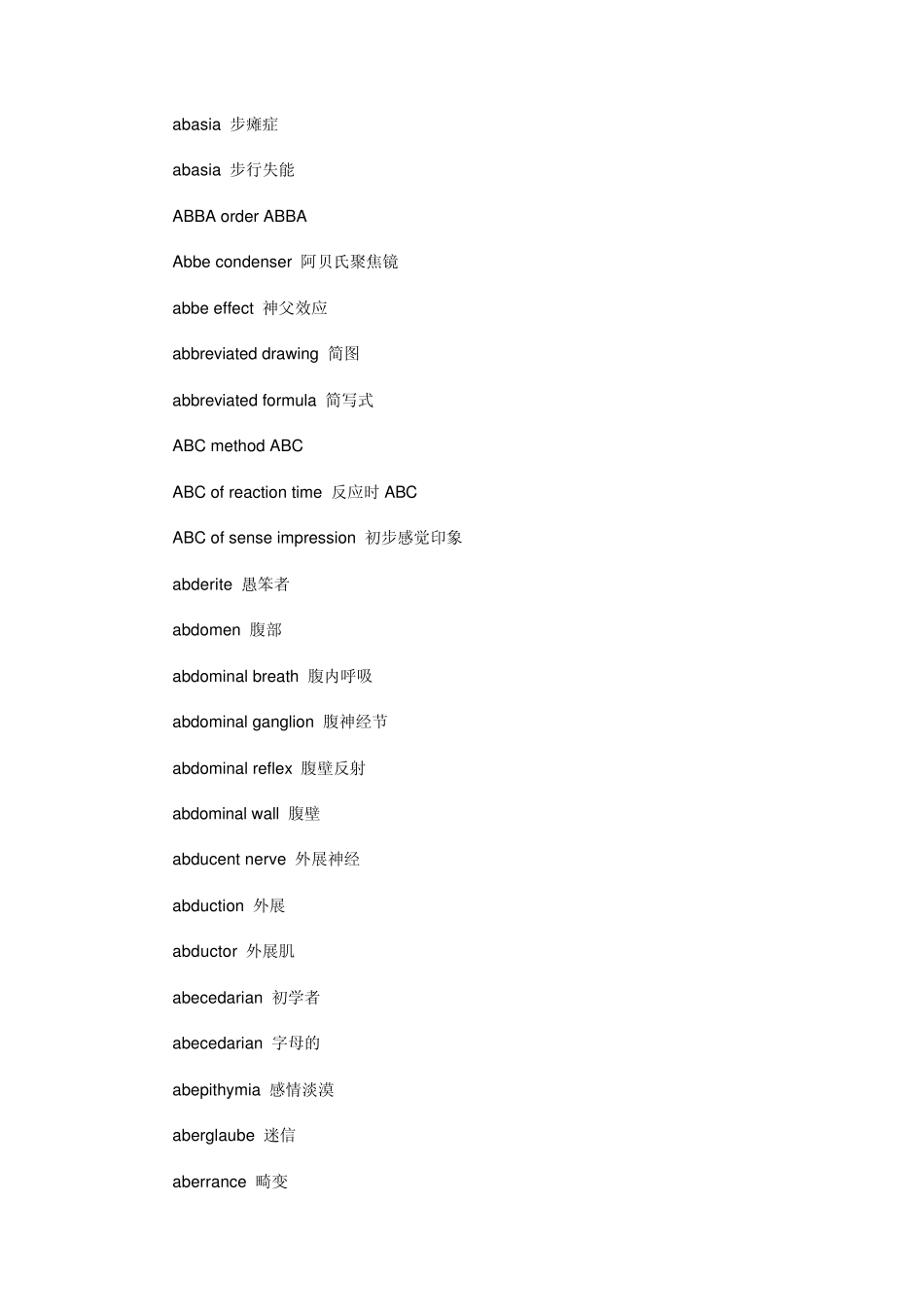 心理学专业英语词汇_第2页