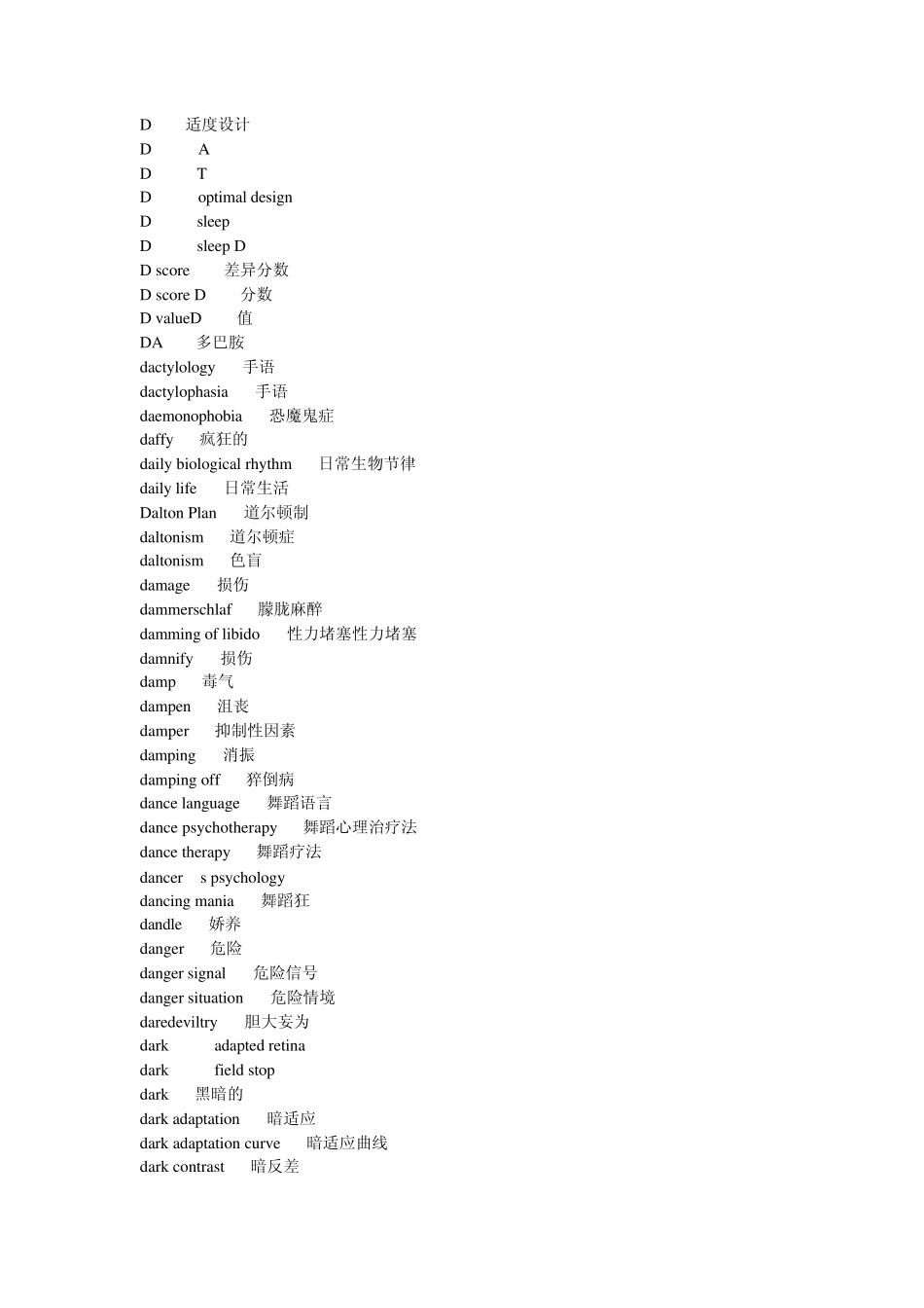 心理学专业词汇D_第1页