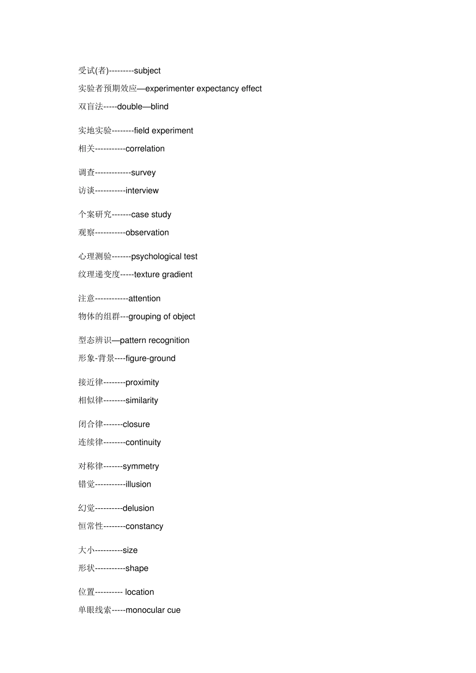 心理学专有名词中英对照表_第2页