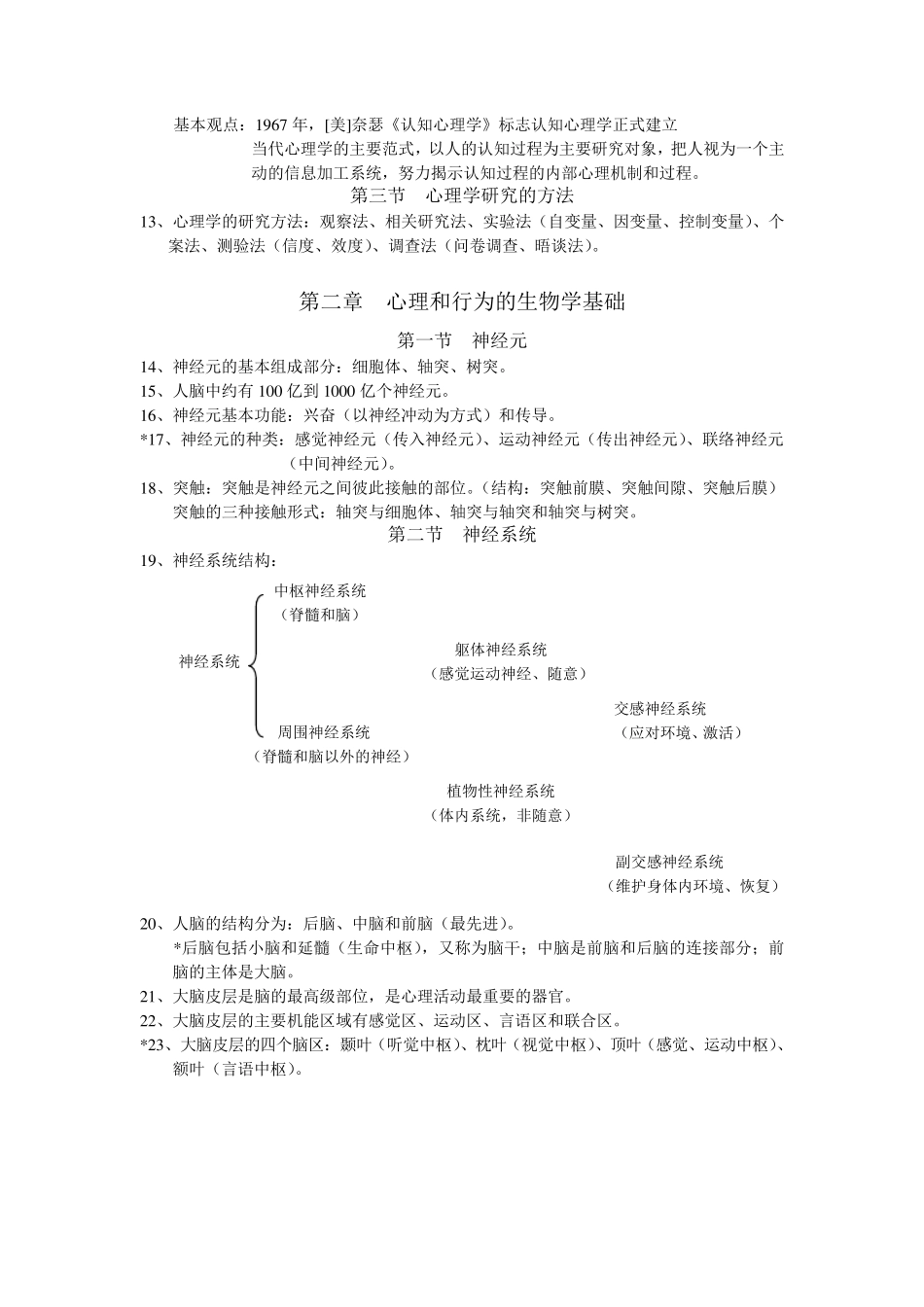 心理学导论复习要点整理_第2页