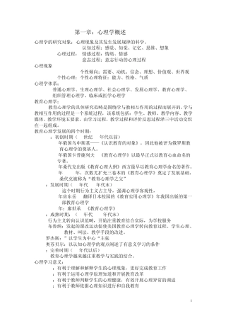 心理学知识体系