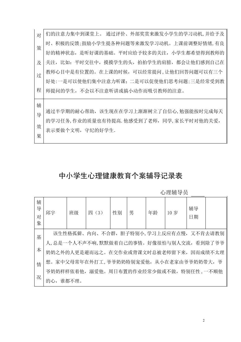 心理辅导记录_第2页