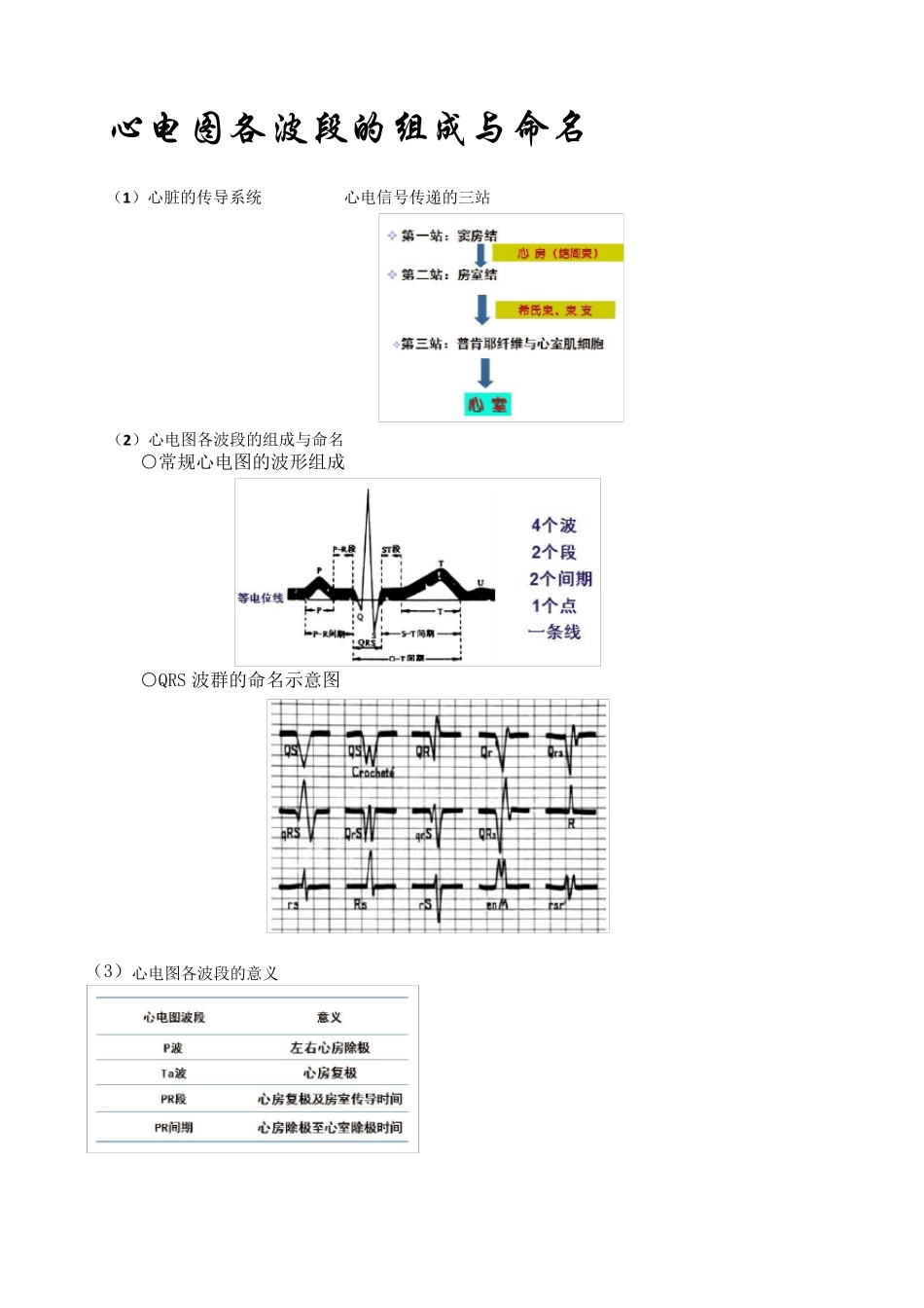 心电图重点知识总结_第1页