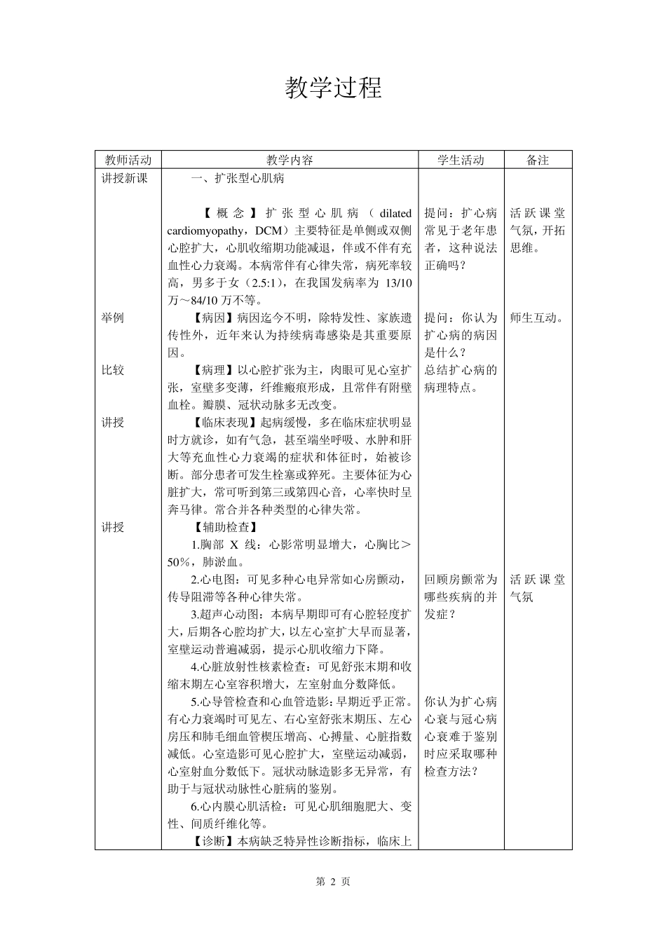 心血管内科(心内科)_见习教案_9_心肌疾病_第2页