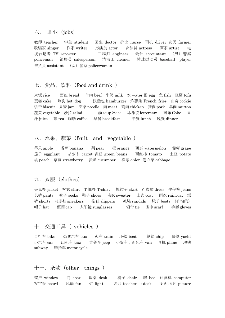 必备英语单词大全_第2页