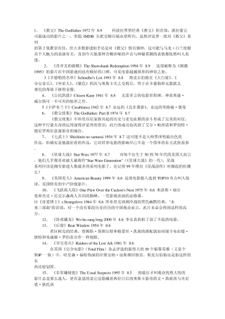 必看的经典英文电影100部