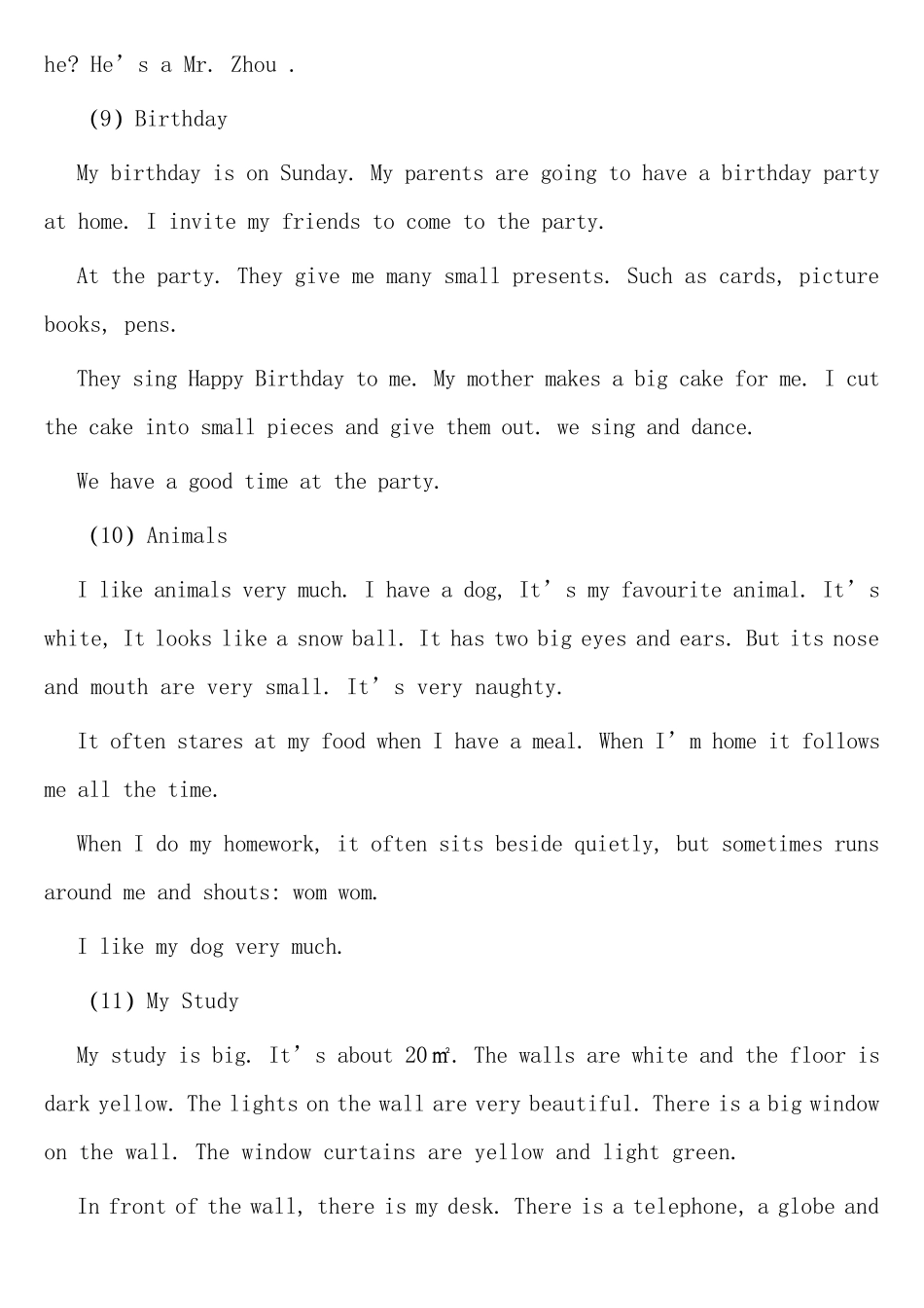 必读必背小学英语作文20篇范文_第3页