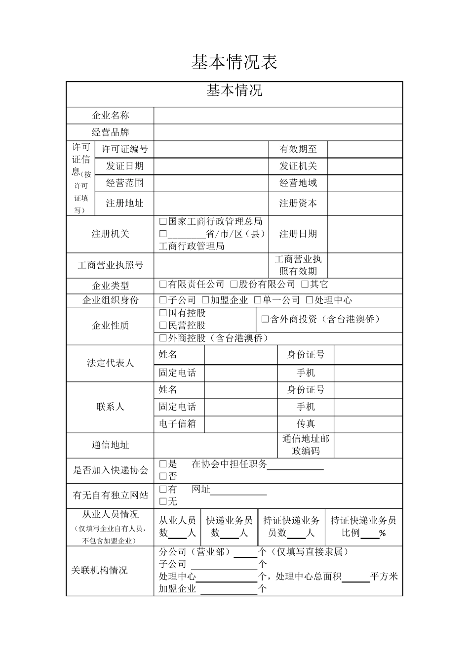 快递业务经营许可年度报告书_第3页