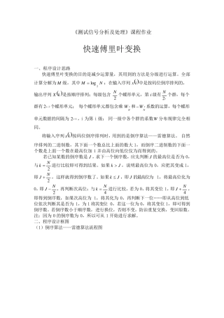 快速傅里叶变换(FFT)原理及源程序