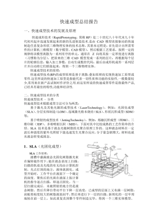 快速成型总结报告