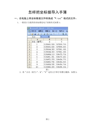 怎样把坐标据导入手簿