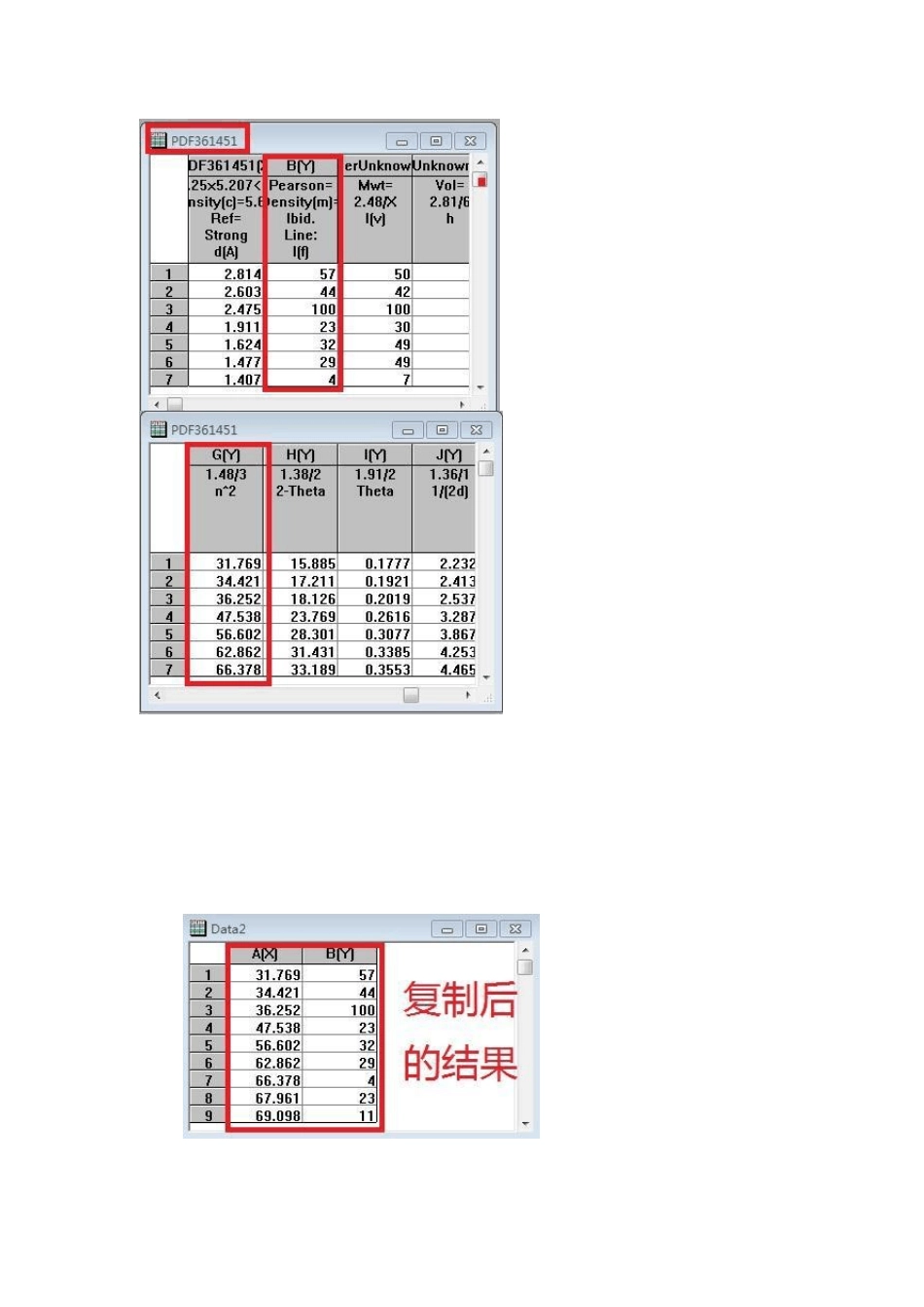 怎样用origin在一张图上做多条XRD谱线并画出标准谱图_第3页