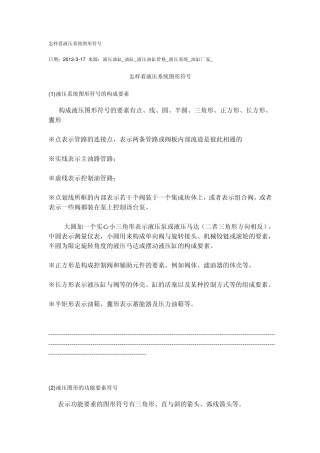 怎样看液压符号