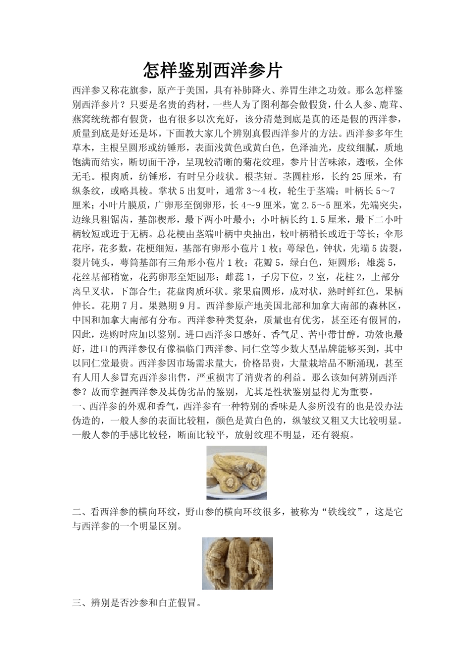 怎样鉴别西洋参片_第1页