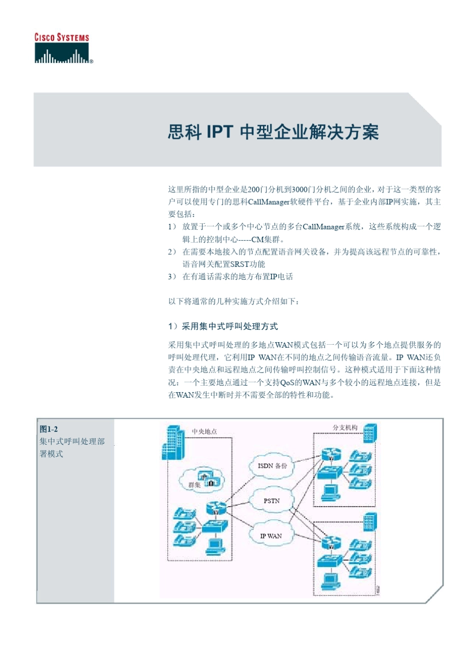 思科IPT中型企业解决方案_第1页