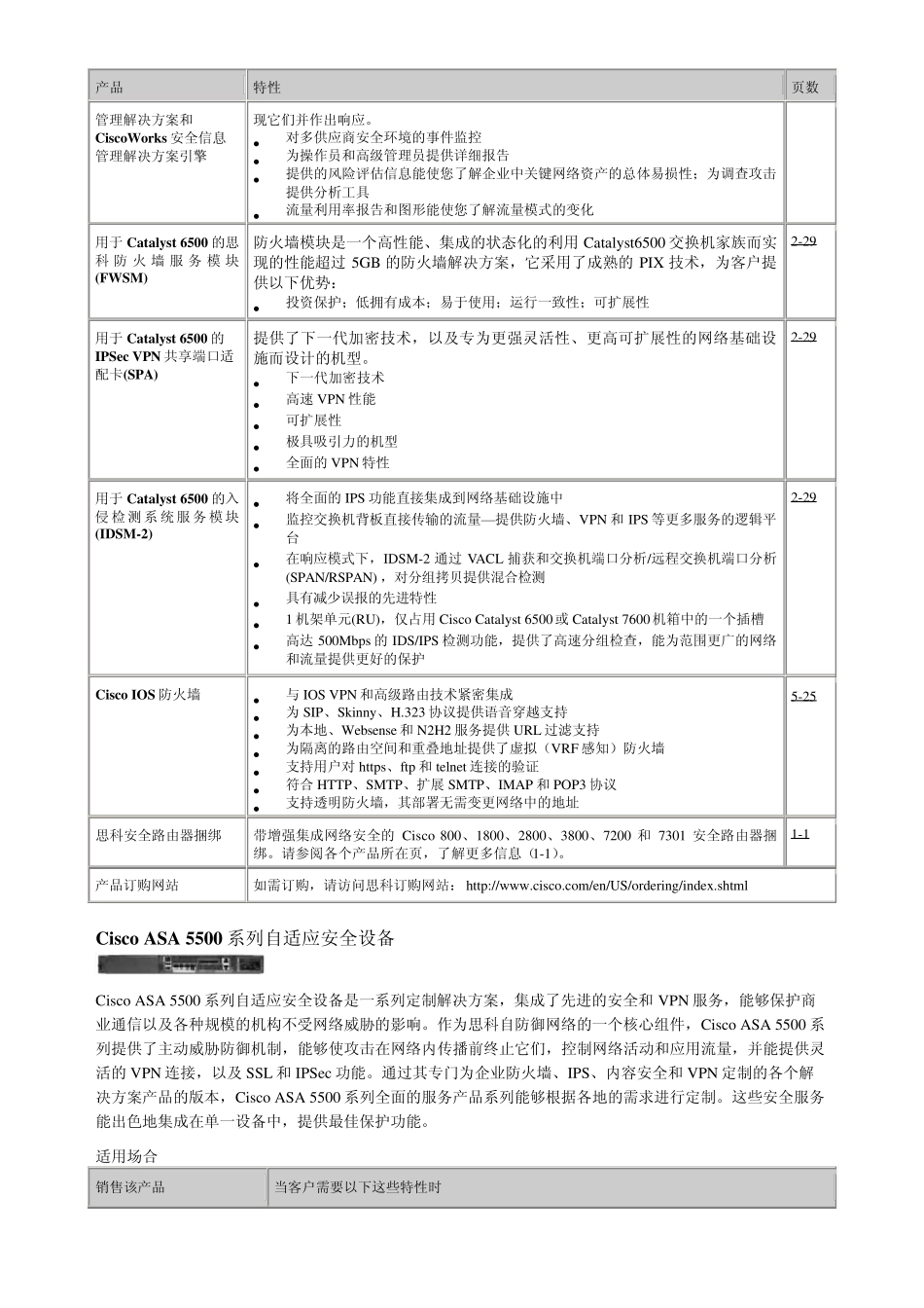 思科产品快速查阅指南_第3页