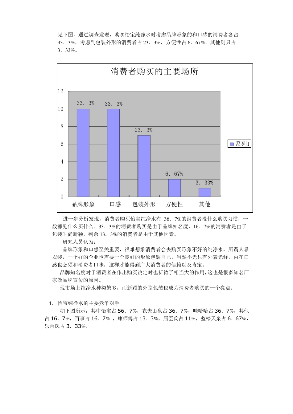 怡宝纯净水调查分析报告_第3页