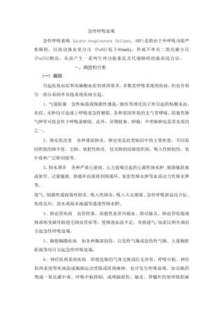 急性呼吸衰竭(急诊内科260)
