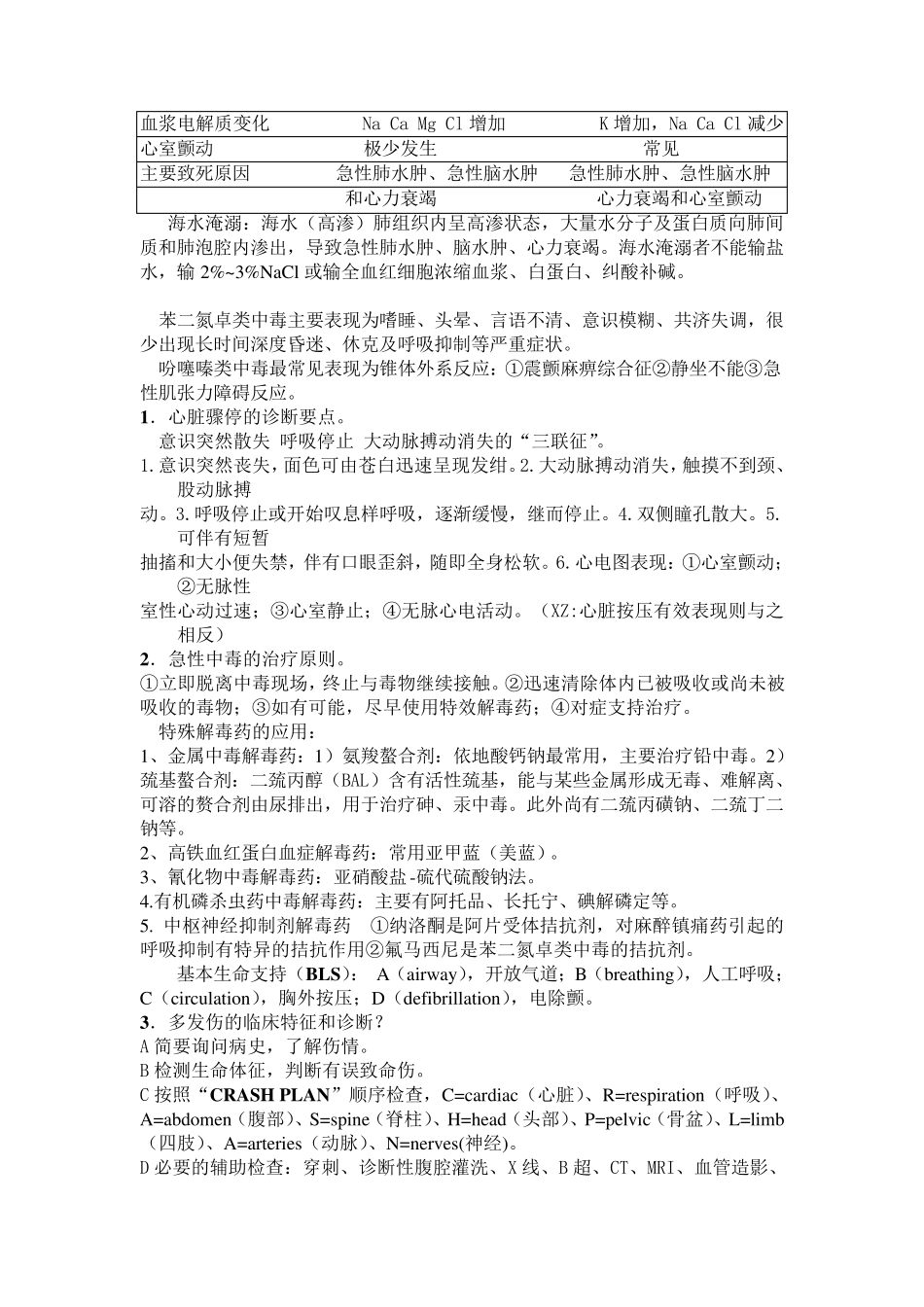 急诊与灾难医学重点总结_第3页