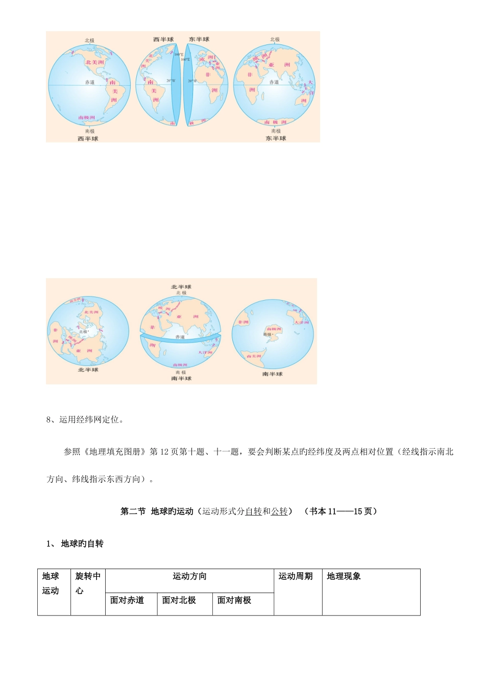 2025年新人教版七年级地理上册复习知识点总结_第3页