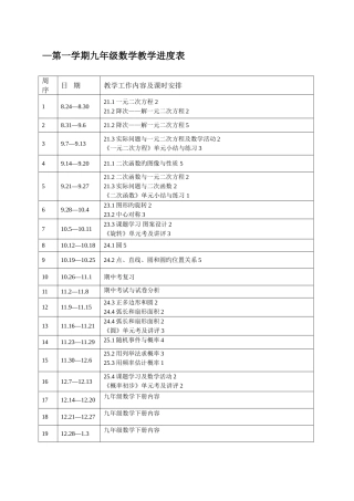 2025年人教版九年级数学上册全册教案