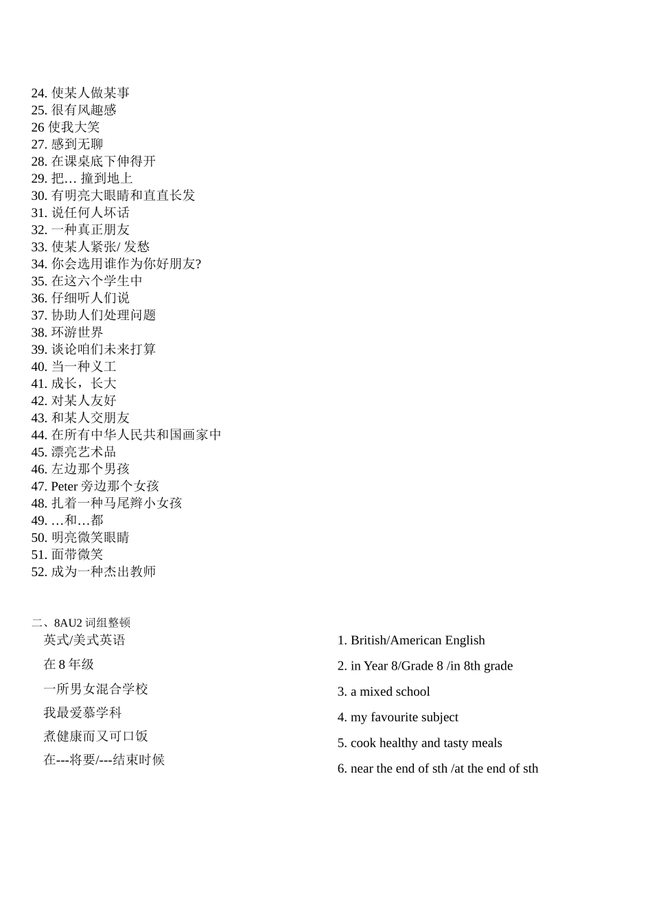 2025年新改版A期末考试重难点归纳之词汇_第3页