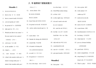 2025年新外研版八年级下册英语短语知识点总结