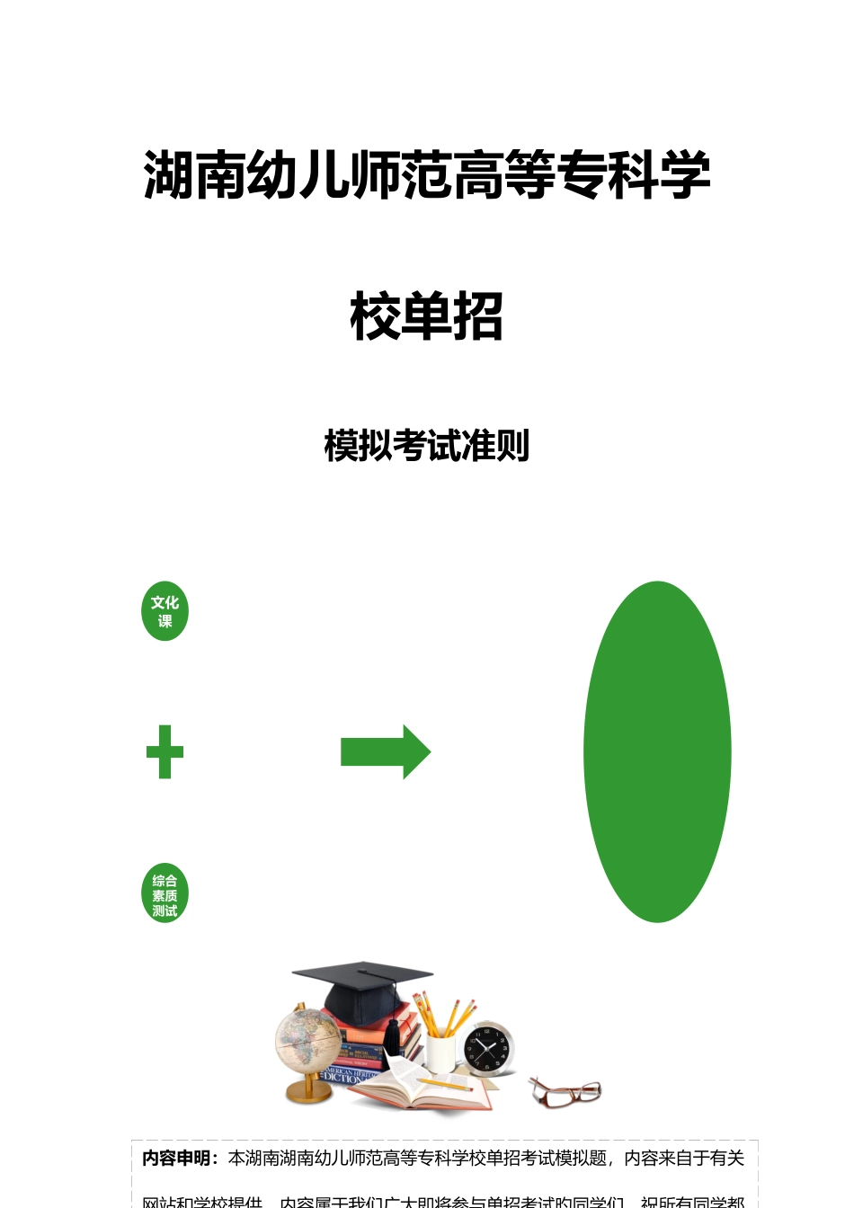 2025年湖南幼儿师范高等专科学校单招模拟题含解析_第3页