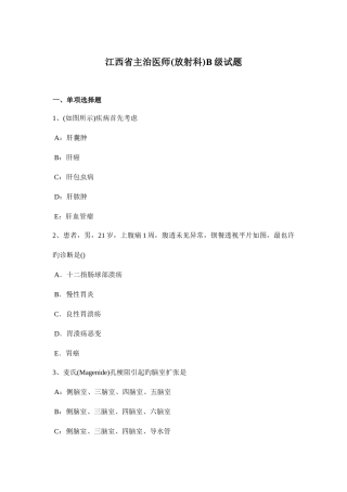 2025年江西省主治医师放射科B级试题