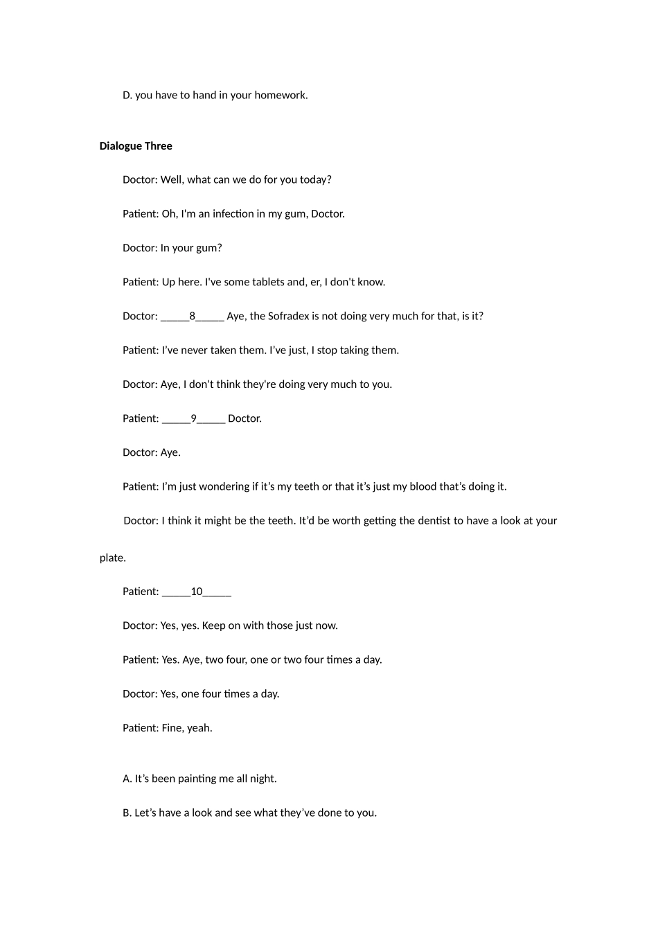 2025年河北成人学位英语考试模拟卷及答案_第3页