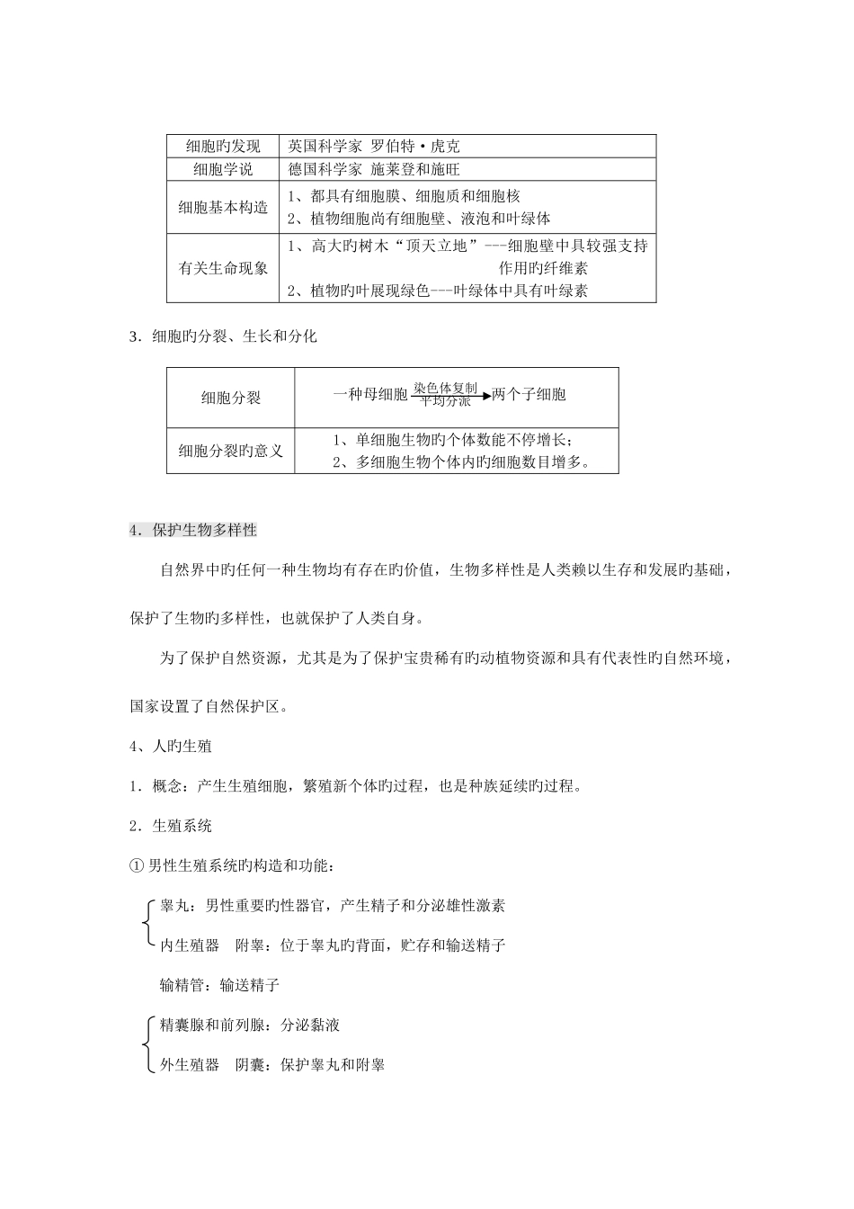 2025年浙江中考科学生物地理部分知识点_第2页