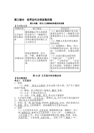 2025年高三历史考点能力训练题
